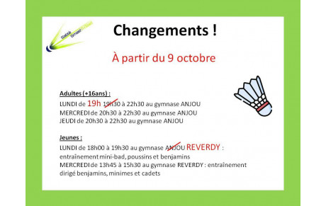 CHANGEMENTS